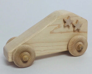 Wood Car with Stars
